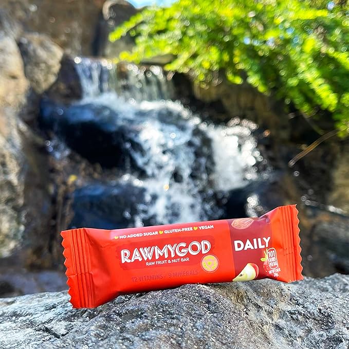 RAWMYGOD Fruit and Nut Bars Gluten Free Vegan No Added Sugar (20 bars Daily)