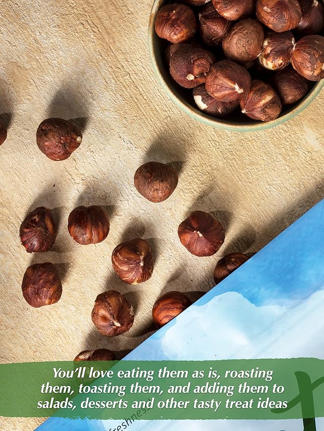 NUTS U.S. - Oregon Hazelnuts (Filberts) | Raw and Unsalted | Steam Pasteurized and NON-GMO | No Shell - Just Kernels | JUMBO SIZE | Packed in Resealable Bags (4 LB)