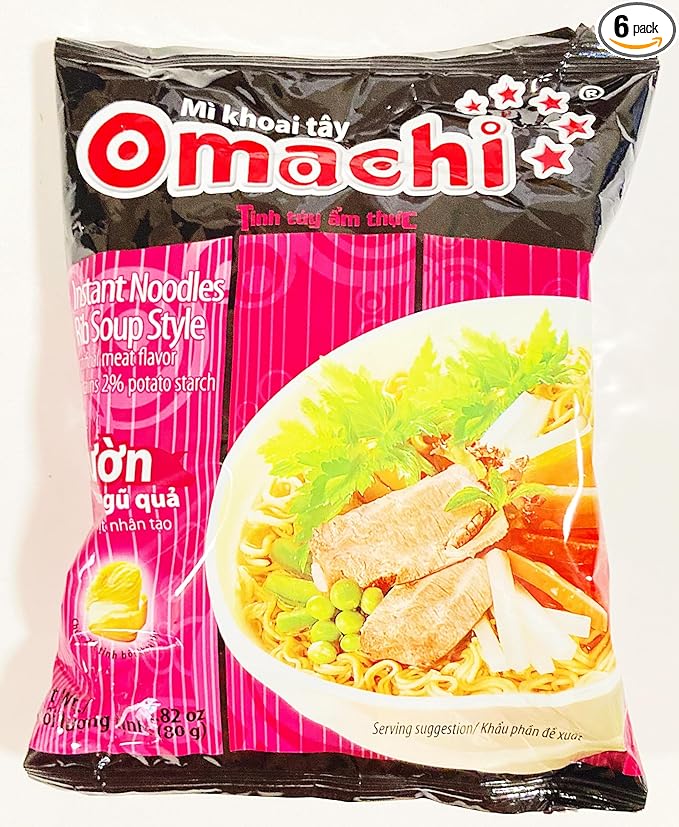 Instant NoodlesArtificial Meat FlavoredContains 2% Potato StarchRib Soup Style2.82 oz 10 Packs