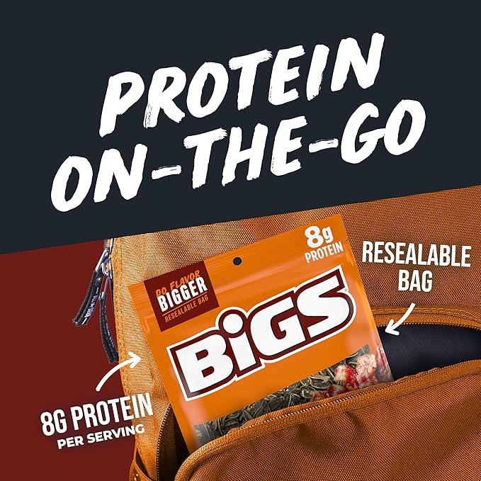 BIGS Sunflower Seeds Sizzlin' Bacon Flavor Easter Basket Stuffer for Sports Fans 5.35 oz. (Pack of 12)