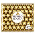 Ferrero Rocher Chocolate Gift Set Hazelnut and Milk Chocolate Pralines Box of 42 Pieces
