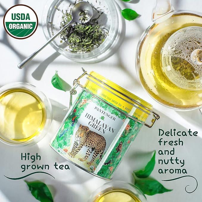 Pantenger Green Tea Loose Leaf - Himalayan Green Tea. 3.5 Ounce (50 servings) Darjeeling Green Tea from High Altitude Tea Garden.
