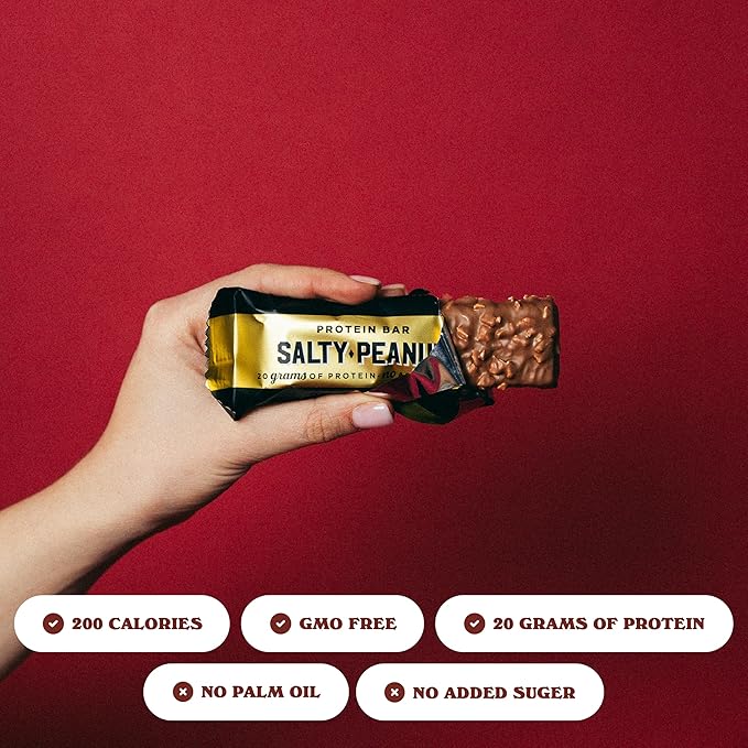 Barebells Protein Bars Bundle – Salty Peanut &amp Caramel Choco Soft Protein Bars 24 Count Total 16-20g High Protein Chocolate Snack Bars with Low Sugar Breakfast or Post-Workout Snack