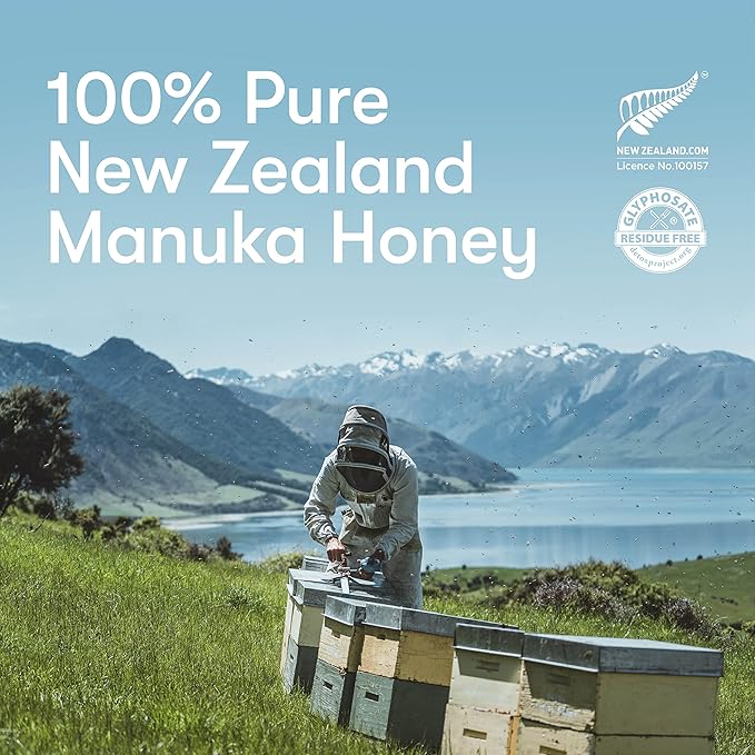 New Zealand Honey Co. Raw Manuka Honey UMF 24+ / MGO 1122+ 17.6 oz &amp UMF 20+ | MGO 829+ 17.6 oz