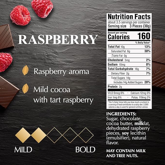 Lindt EXCELLENCE Raspberry Dark Chocolate Candy Bar 12 Pack 3.5 oz. Bar