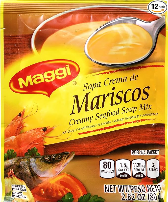 Maggi Creamy Seafood Soup Mix 2.82 Oz (Pack of 12)