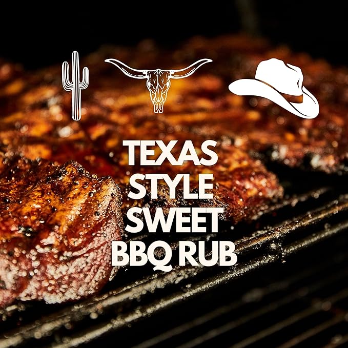 Meat Lover's Selection of 3 BBQ Rubs - Adam's Rib + Sweet Texas + Steak King - 100% Natural Large Jars