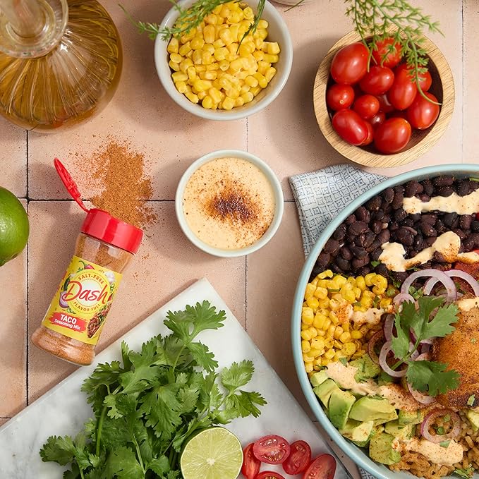 Dash Salt-Free Taco Seasoning Blend 2.5 Ounce (Pack of 8)