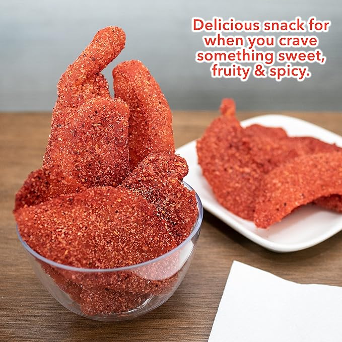 Balmoro Spicy Dehydrated Mango (8.8 oz) - Spicy Dehydrated Mango Fruit Slices - Chili Mango Dried Fruit - Dried Mango with Chili