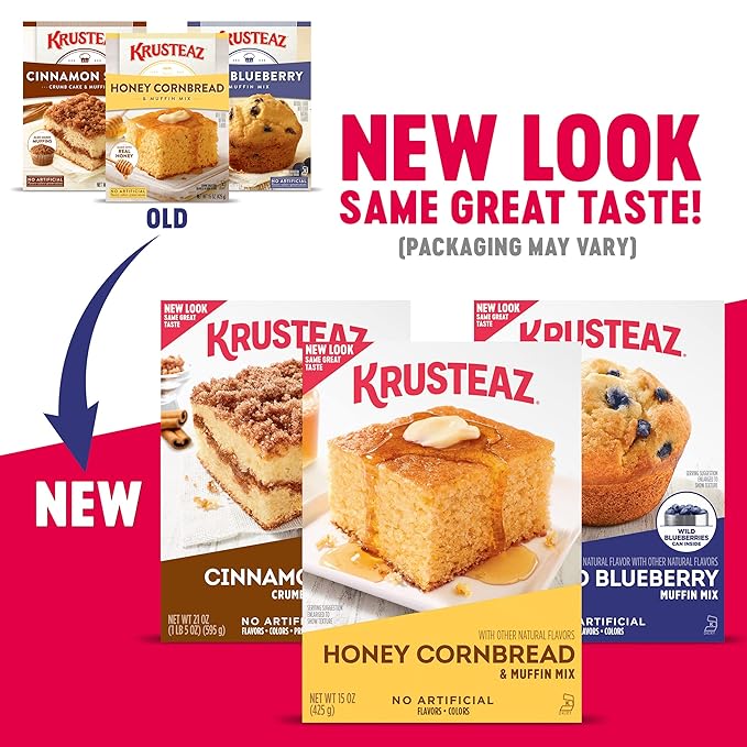 Krusteaz Meyer Lemon Pound Cake Mix with Lemon Glaze Mix 16.5-Ounce Box (Pack of 3)