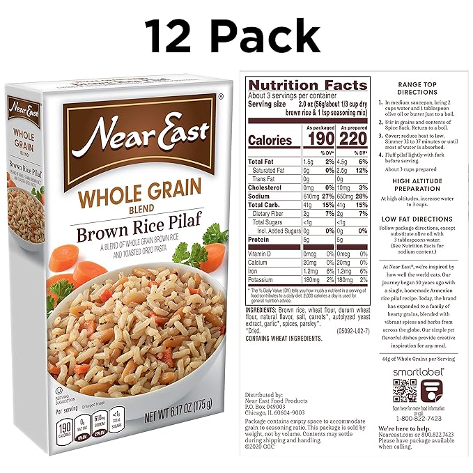 Near East Brown Rice Whole Grain Blends  6 Ounce Boxes (Pack of 12) (B000GZY9AQ)