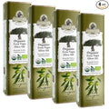 Ellora Farms Organic Extra Virgin Greek Olive Oil High in Phenols Cold Press Traceable Kosher 17 oz. tin Pack of 4