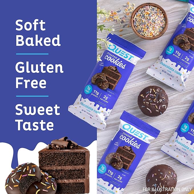 Quest Protein Bars &amp Frosted Cookies Bundle Chocolate High Protein Gluten Free