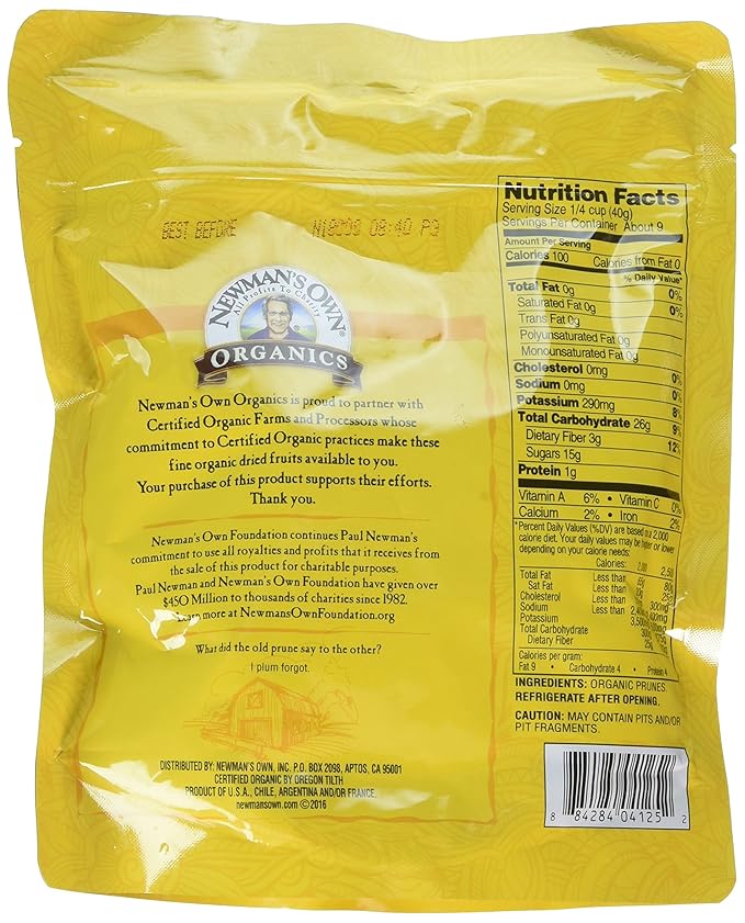Newman's Own Organics Pitted Prunes 12-Ounce (Pack of 12)