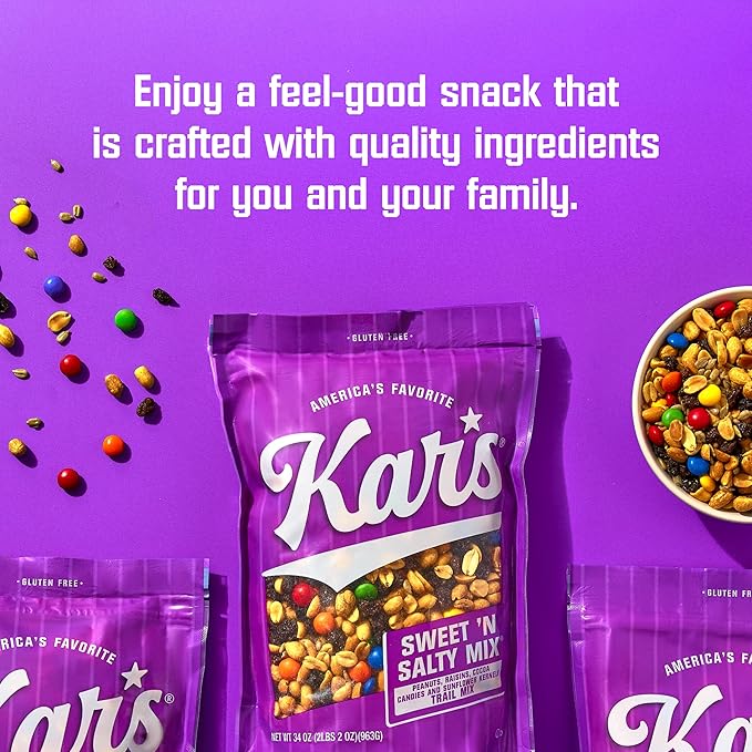 Kar’s Nuts Sweet ‘N Salty Trail Mix 2 oz Pouch (Pack of 72) Gluten-Free Trail Mix Snack