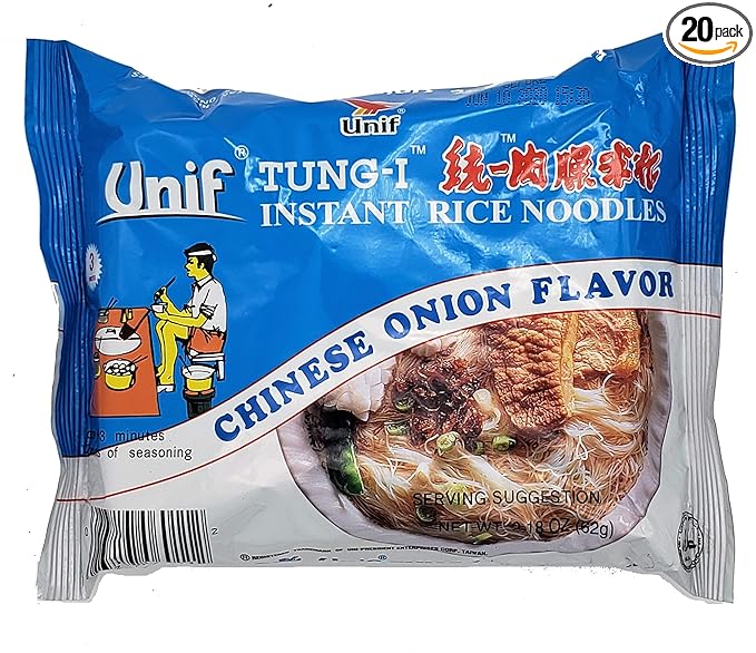Tung-I Instant Rice Noodles Chinese Onion Flavor 2.18oz (20 Pack)