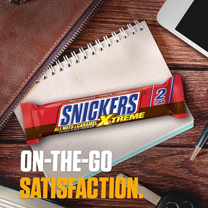 SNICKERS Xtreme Sharing Size Chocolate Candy Bars 3.59-Ounce Bar 24-Count Box