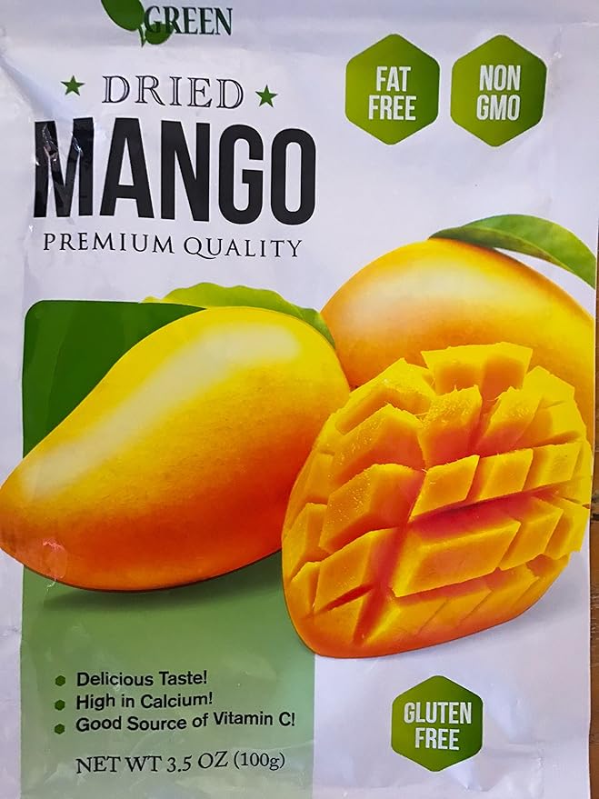 Paradise Green Premium Dried Mango Box of 8 Packs