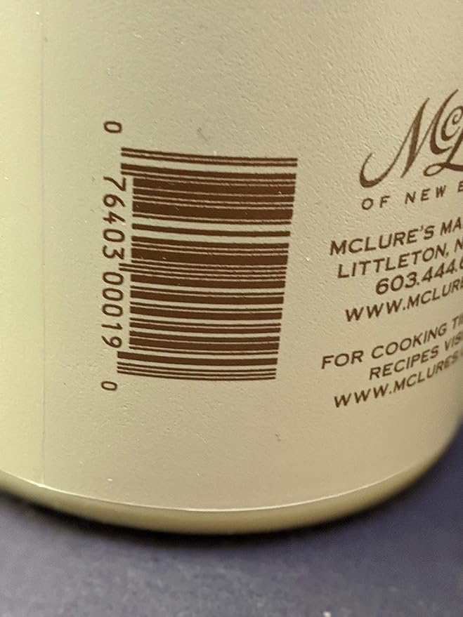 MCLURES MAPLE SYRUP New England Grade A Very Dark 32oz Jug