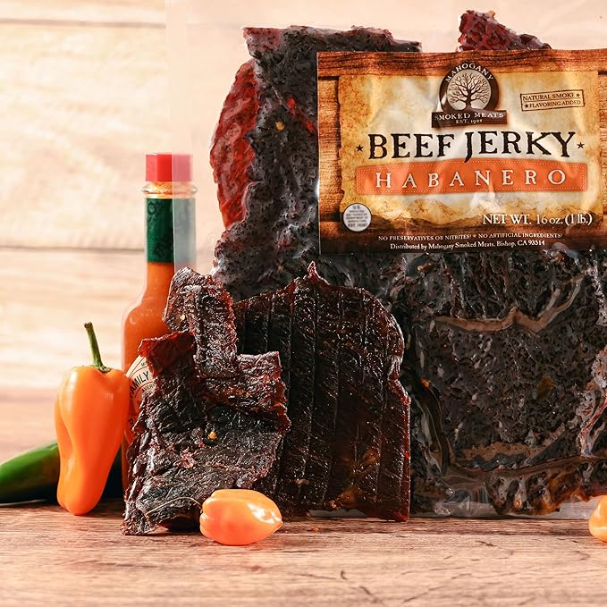Mahogany Smoked Meats: Habanero Beef Jerky - 16oz