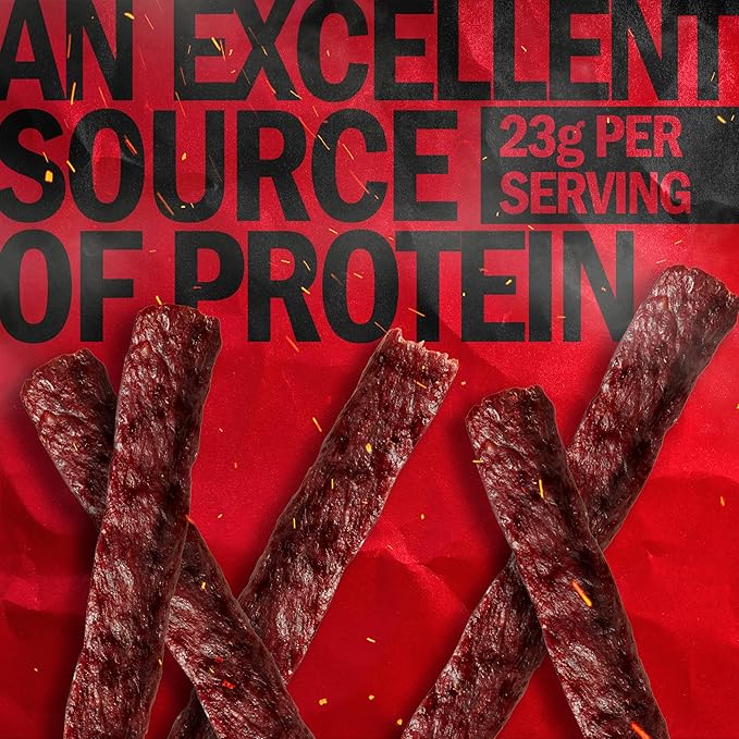 Jack Link's Beef Steak Original - Protein Snacks Beef Jerky Meat Snack with 23g of Protein Made with 100% Beef Individually Wrapped Bulk Snack Pack Keto Friendly - 2 Oz. (12 Count)