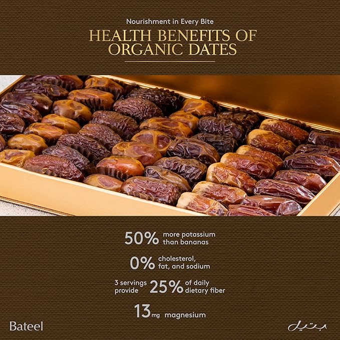 Bateel Palm Box – Small Premium Plain Dates | Luxury Dates Gift Box | Perfect for Eid Ramadan Corporate Gifts