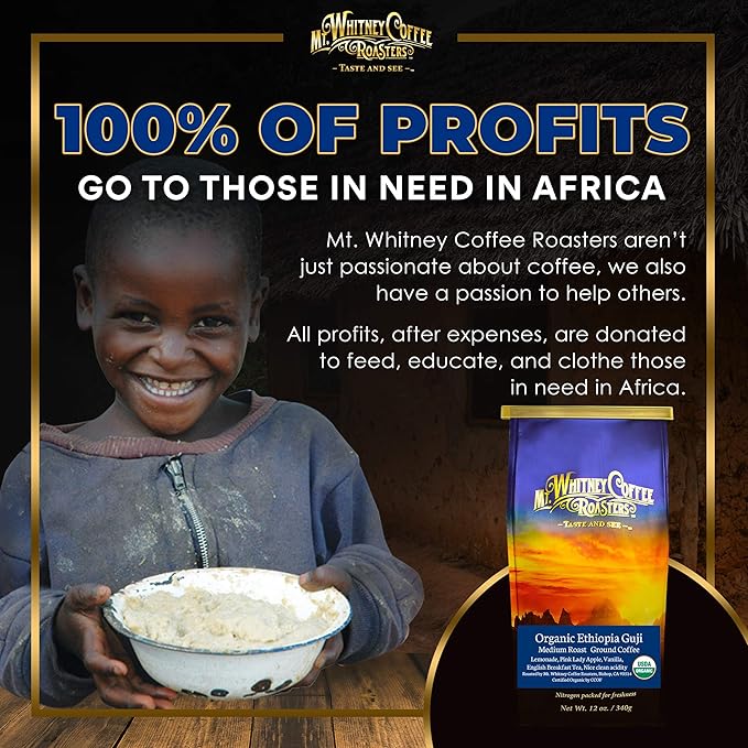 Mt. Whitney Organic Ethiopia Guji Coffee (Ground 12 Oz)