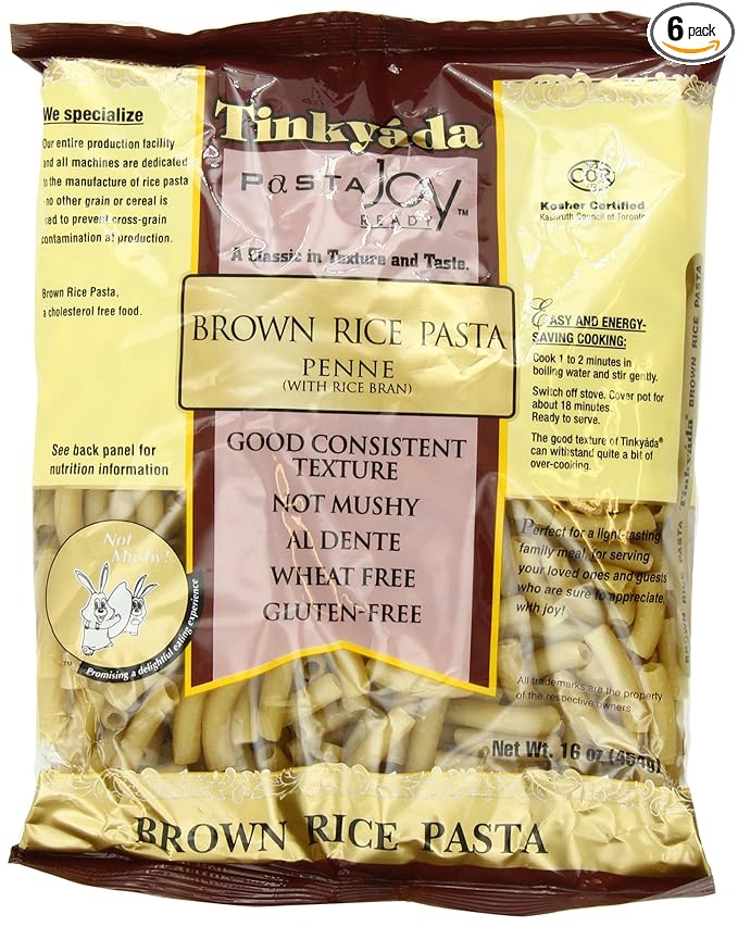Tinkyada Brown Rice Pasta Penne 16-Ounce (Pack of 6)