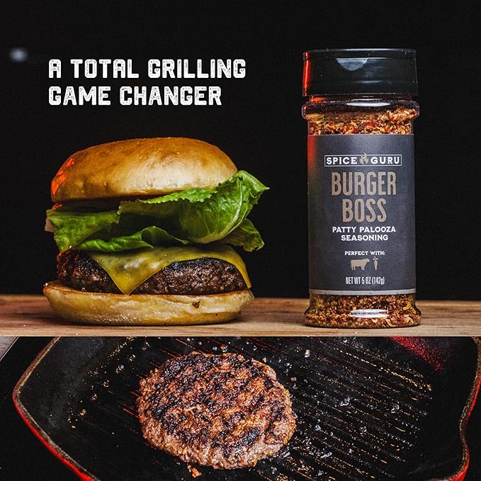 Spice Guru Grill Seasoning Gift Set - 4 Flavor BBQ Seasonings and Rubs - Christmas Gifts for Men Who Cook - BBQ Rub Gift Set - Christmas Grilling Gifts for Men - Gifts for Dad - Gifts for Him