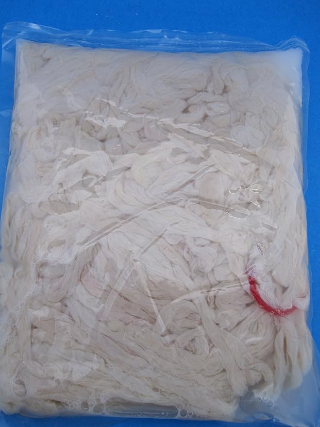 Smokehouse Chef Three full Hanks of Pre-flushed NATURAL Hog Sausage Casings Casing Now in Clear Cryovac packaging.