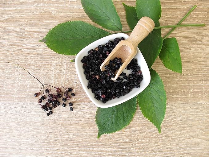 Whole Dried Elderberries - Wild Crafted Sambucus Nigra - for Elderberry Syrup Pies Jam Tea Gummies Jelly &amp Wine - 1 Pound