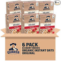 Quaker Instant Oatmeal USDA Organic Non-GMO Project Verified Original Individual Packets 8 Count (Pack of 6)