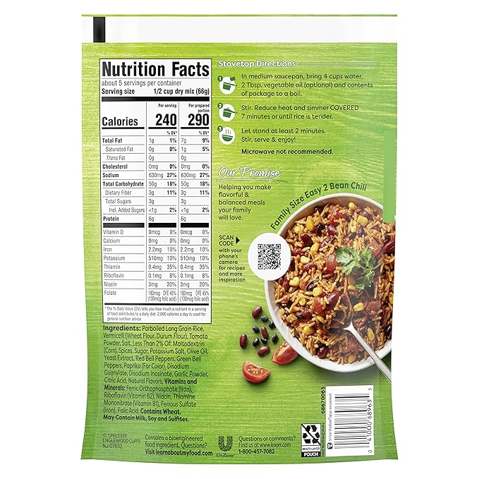 Knorr Family Size Rice Sides For a Tasty Rice Side Dish Spanish Rice No Artificial Flavors No Preservatives No Added Msg 11.5 oz 7 Count