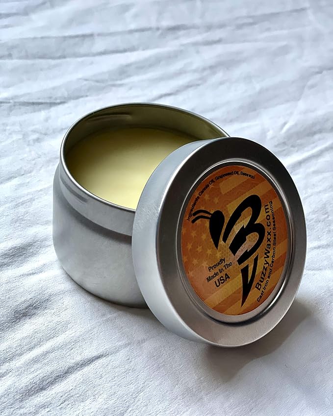 Order the BuzzyWaxx Original Mega Can works great to season your cast iron and carbon steel!