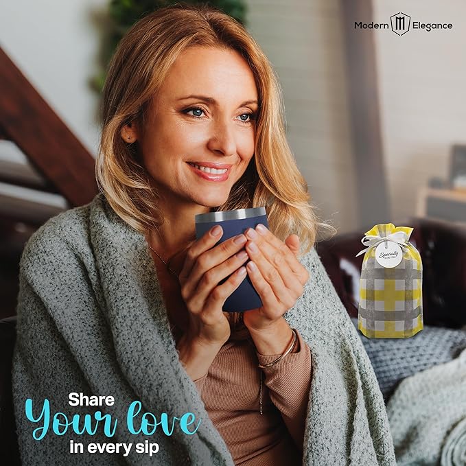 Tea Gift Set for Women &amp Men – Includes Assorted Teas Elegant Mug &amp Honey (Blue)