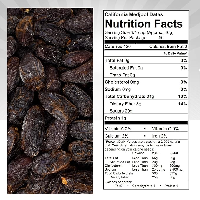 Traina Home Grown California Sun Dried California Medjool Dates - Healthy No Added Sugar Non GMO Gluten Free Kosher Certified Vegan Value Size (5 lbs)