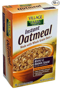 Sturm's Village Farm Instant Oatmeal Maple Brown 8 Count 12.11-Ounce Boxes (Pack of 12)