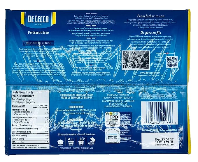 De Cecco Pasta Fettucine Nido #233 Italy 500 Grams