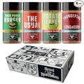 Fire &amp Smoke Society Burger &amp Fries Seasoning Variety Pack | BBQ Rubs and Seasonings for Smoking and Grilling | Father's Day Gifts for Dad Grilling Accessories Large (4-Pack)