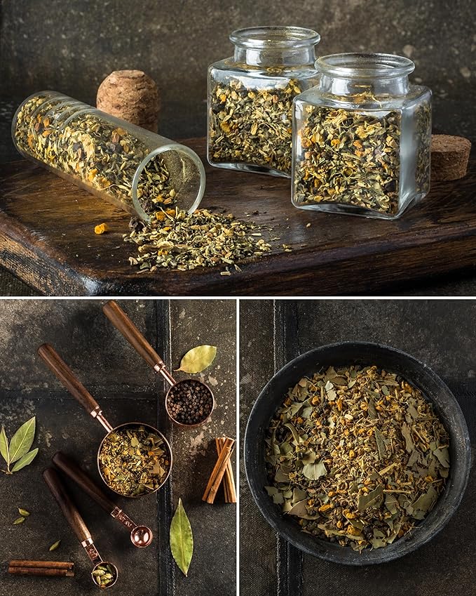 Gardenika Organic Loose Leaf Tea Sampler - Herbal Caffeine-Free Set - Ayurvedic Blend KSA Kosher No Natural or Artificial Flavors (5 Pack)