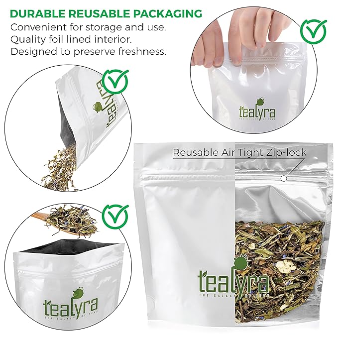 Tealyra - White Coconut Cream - Premium White Tea with Coconut Chips Blend - Loose Leaf Tea - High in Antioxidants - Caffeine Level Low - All Natural Ingredients - 100g (3.5-ounce)