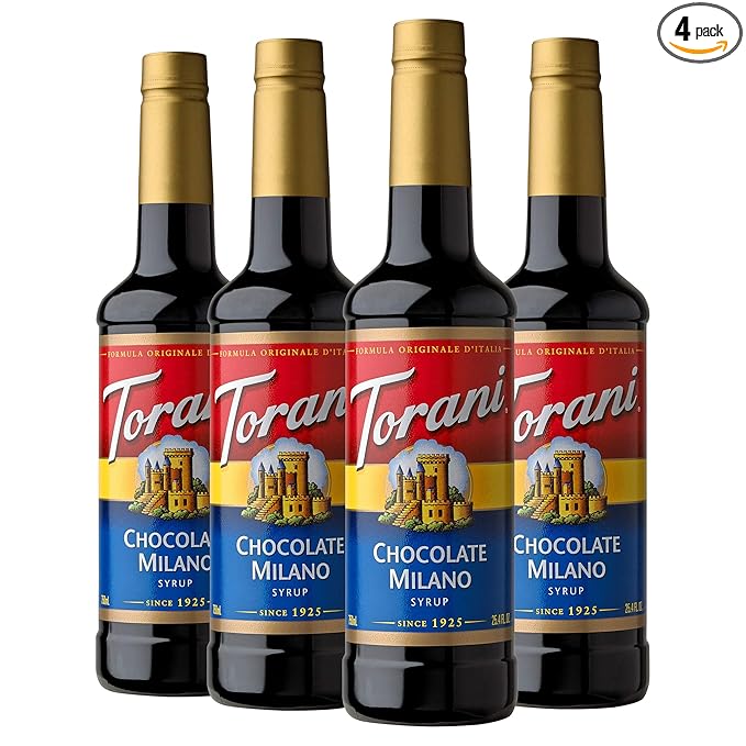 Torani Syrup Chocolate Milano 25.4 Ounces (Pack of 4)