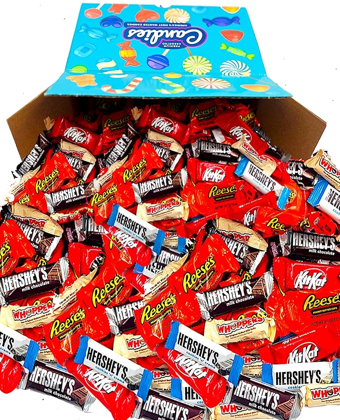 FUN MIX ASSORTED Variety BULK Individually Wrapped Chocolate. Chocolates of All time Most Popular &amp American's Most Wanted Assorted Chocolate 155 Count