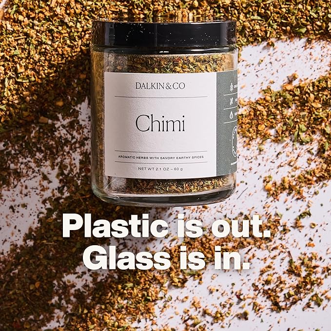 Dalkin &amp Co. Chimi Oregano Basil Garlic &amp Paprika Blend Chimichurri-Inspired Cooking Seasoning for Pantry &amp Kitchen Eco Friendly Reusable Jar Clean Flavor with No Fillers or Additive