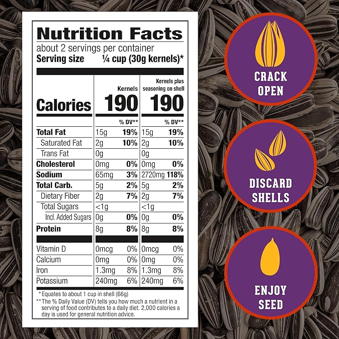DAVID Roasted and Salted Sweet and Spicy Jumbo Sunflower Seeds Keto Friendly 5.25 oz 12 Pack