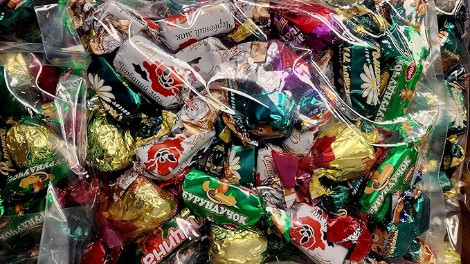 Premium Ukrainian Candy Assorted and Ukrainian Candy Mix by HolanDeli 1lb. (8 types of different candy).