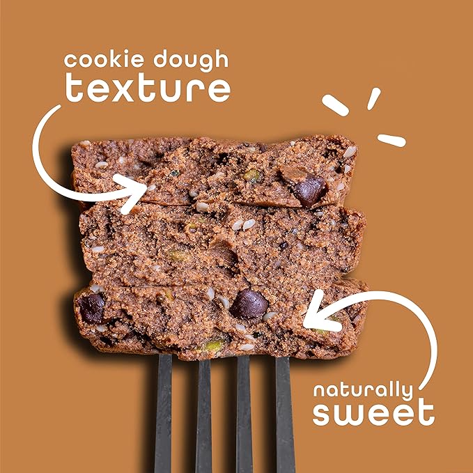 Feel Vegan Protein Bars Focus Lion’s Mane Dairy Nut Grain Soy Free 15g Plant Protein Adaptogenic Snack Organic Low Sugar Low Carb Gluten Free Brownie Chocolate Chip 10 Pack
