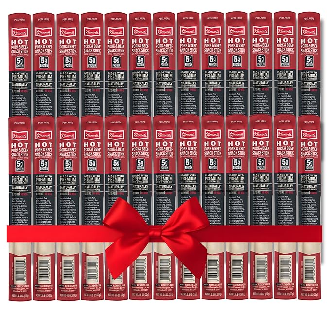 Jerky.com Hot Jerky Sticks - 26 Pack | Pork and Beef Jerky Sticks | High Protein Keto Friendly Low Carb Gluten Free No MSG | Individually Wrapped Jerky Gifts for Men