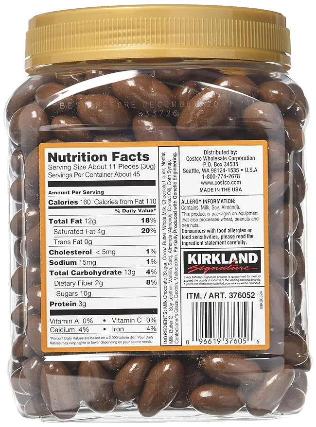 Kirkland Signature Milk Chocolate Roasted Almonds 1 Pack