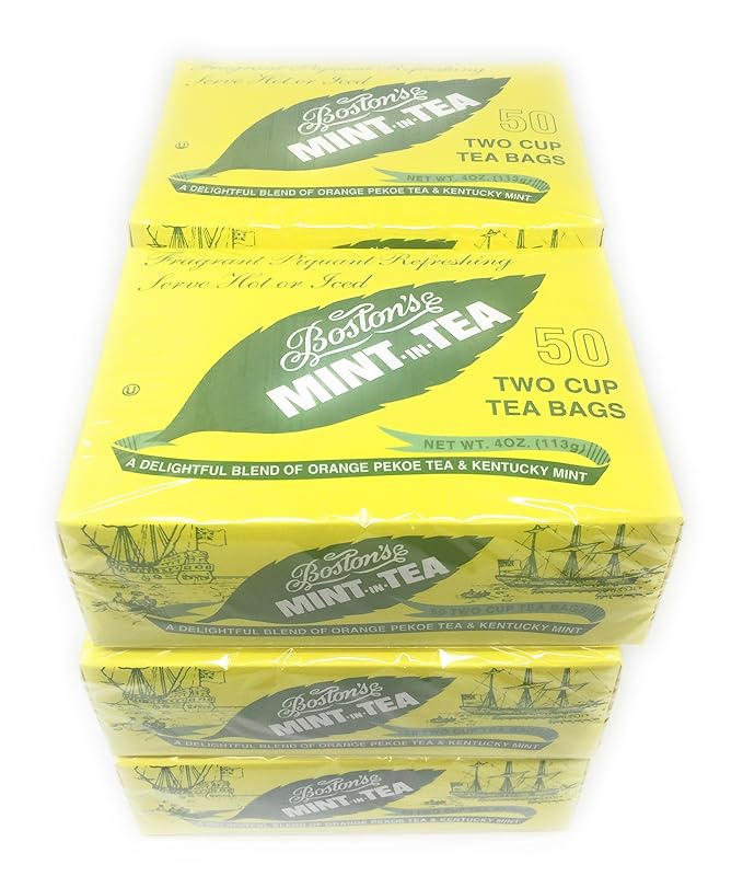 Boston Tea Mint-In-Tea 50-Count Boxes (Pack of 6)